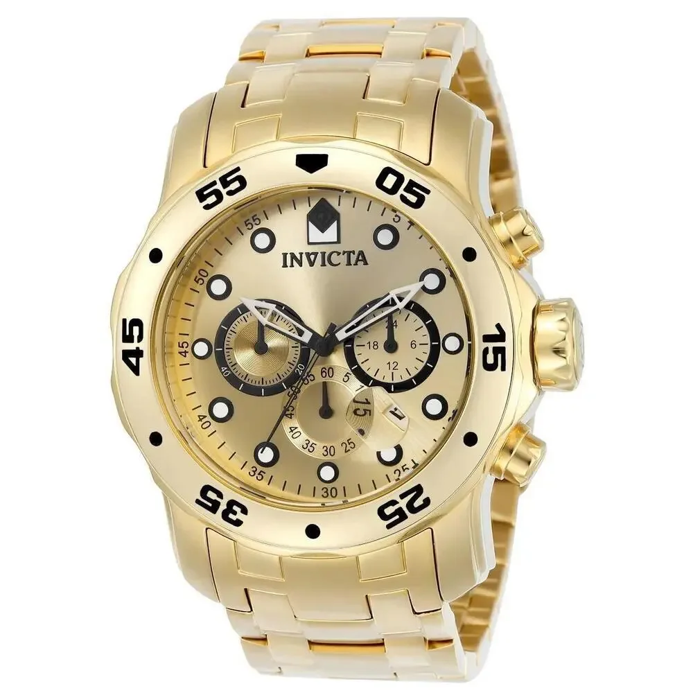 Invicta 0074 Pro Diver Quartz Gold Dial Watch